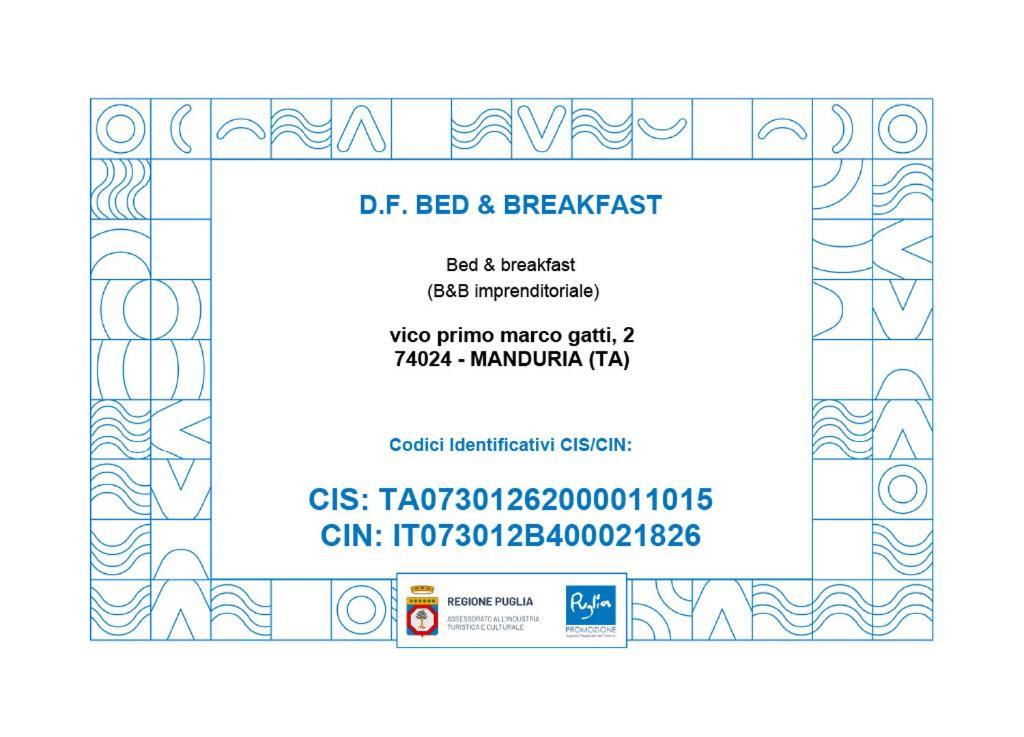 Df Bed And Breakfast マンドゥーリア エクステリア 写真